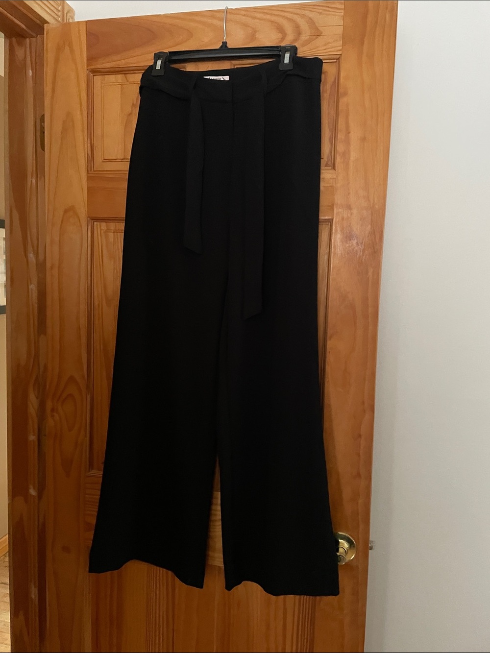 Nanette Lenore High-Rise Black Wide-Leg Tie-Waist Pants